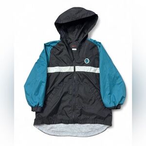 Vintage 90s Nike full zip windbreaker jacket hooded embroidered back hit youth M